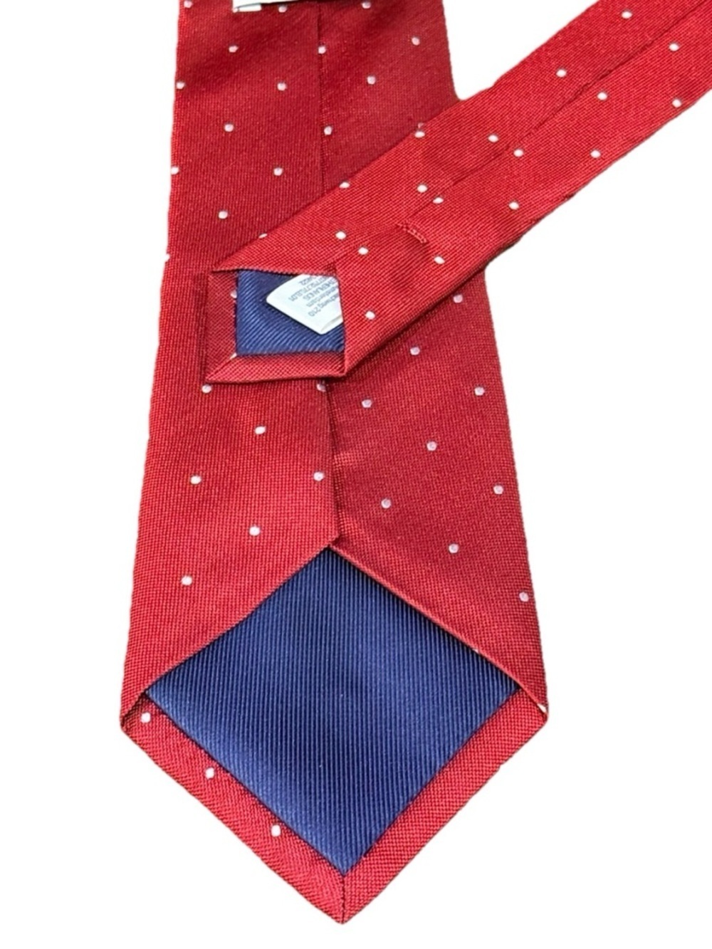 Suitsupply 100% Mulberry Silk Tie Brick Red Pin Dot Extra Long 61" - Picture 3 of 7